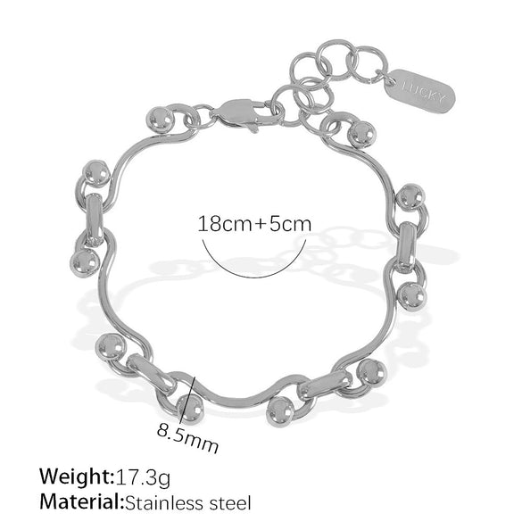 Steel Necklace Gold Plated Fashion Exaggerated Design All Match For Men And Women