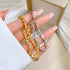Steel Normcore Style Box Chain Bracelet Inlaid With Gold Constellation Pattern For Women