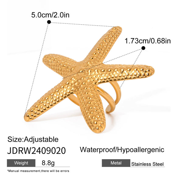 Steel Ring Geometric Design Electroplating Jewelry For Women