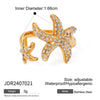 Steel Ring Geometric Design Electroplating Jewelry For Women