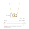 Sterling Silver 14K Gold Plated Casual Simple Style Plating Inlay Devil'S Eye Zircon Pendant Necklace