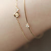 Sterling Silver 18K Gold Plated IG Style Simple Style Heart Shape Flower Inlay Zircon Bracelets