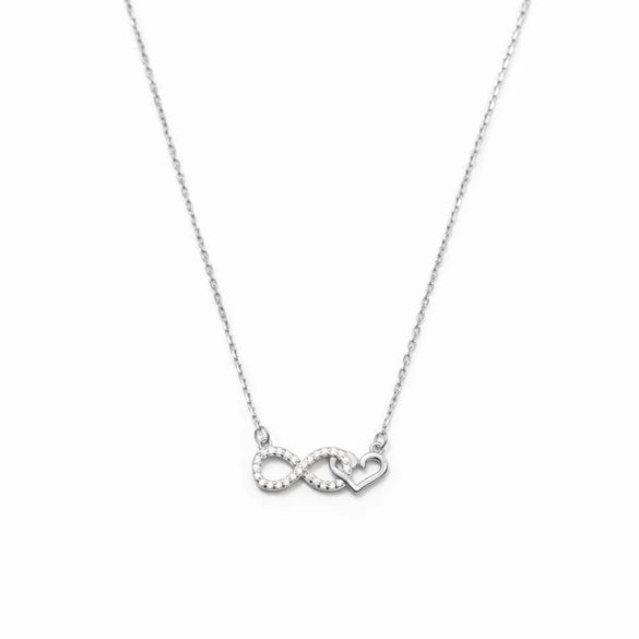 Sterling Silver 18K Gold Plated Simple Style Plating Inlay Heart Shape Zircon Pendant Necklace