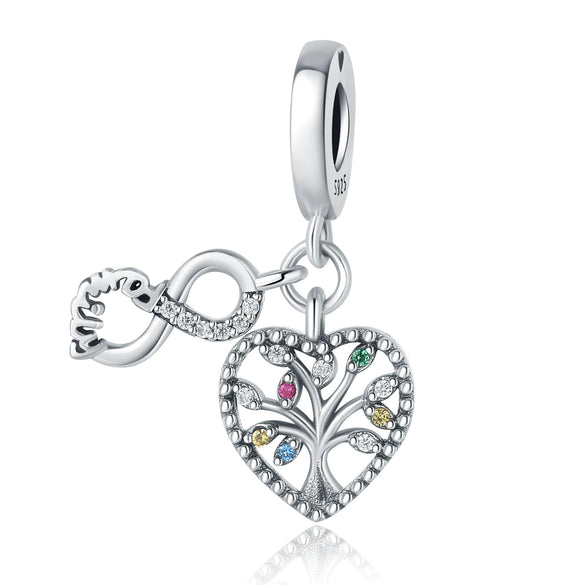 925 Sterling Silver Accessories Beads Life Tree Dream Catcher Net Star Moon Charm Diy Jewelry Bracelet With Dripping Oil Design