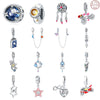 925 Sterling Silver Accessories Beads Life Tree Dream Catcher Net Star Moon Charm Diy Jewelry Bracelet With Dripping Oil Design