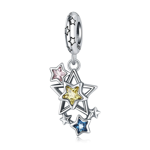 925 Sterling Silver Accessories Beads Life Tree Dream Catcher Net Star Moon Charm Diy Jewelry Bracelet With Dripping Oil Design