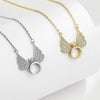 925 Sterling Silver Angel Wings Necklace For Women With Zircon Pendant Electroplated Clavicle Chain Elegant Versatile Niche Design Jewelry