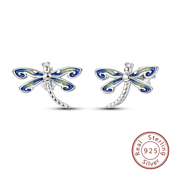 925 Sterling Silver Animal And Heart Shape Earrings For Women With Electroplating Fashion Cute Jewelry