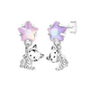 925 Sterling Silver Animal And Heart Shape Earrings For Women With Electroplating Fashion Cute Jewelry