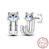 925 Sterling Silver Animal And Heart Shape Earrings For Women With Electroplating Fashion Cute Jewelry
