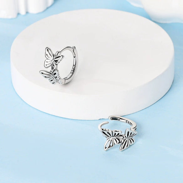 925 Sterling Silver Animal And Heart Shape Earrings For Women With Electroplating Fashion Cute Jewelry