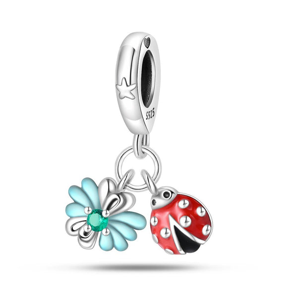 925 Sterling Silver Animal Beads Charm Diy Bracelet Accessories With Dripping Oil Hot Style