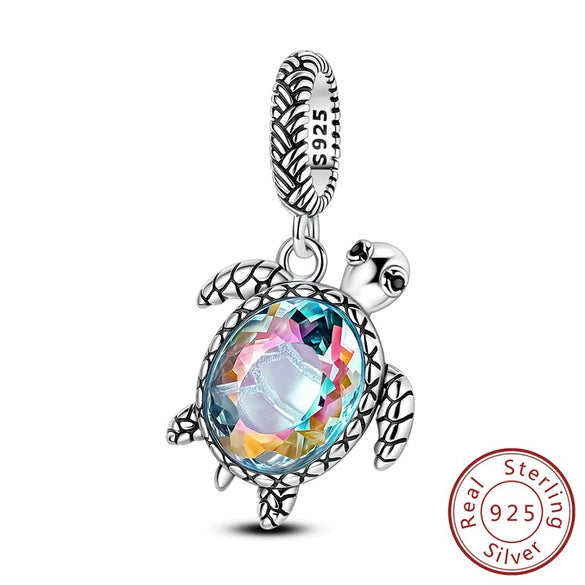 925 Sterling Silver Animal Beads Charm Diy Jewelry Accessories Bracelet Dripping Oil Style