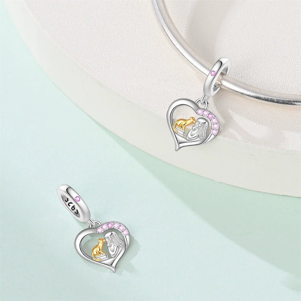 925 Sterling Silver Animal Beads Charm Diy Jewelry Accessories Bracelet Dripping Oil Style