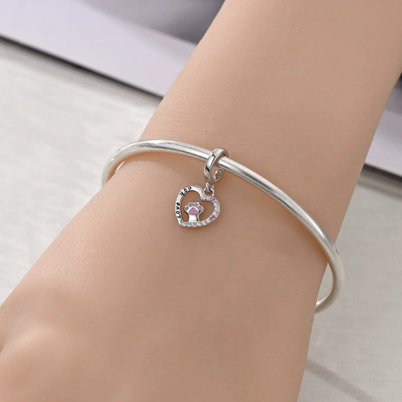 925 Sterling Silver Animal Beads Charm Diy Jewelry Accessories Bracelet Dripping Oil Style