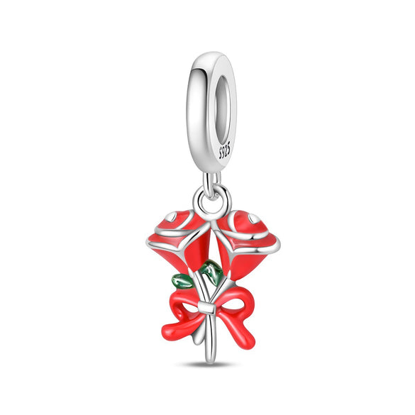 925 Sterling Silver Animal Charm Pendant Beads Diy Jewelry Bracelet Accessories With Dripping Oil Design