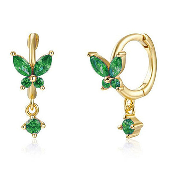925 Sterling Silver Animal Diamond Pierced Screw Earrings