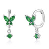 925 Sterling Silver Animal Diamond Pierced Screw Earrings