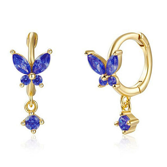 925 Sterling Silver Animal Diamond Pierced Screw Earrings