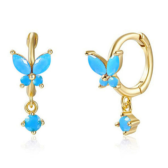 925 Sterling Silver Animal Diamond Pierced Screw Earrings