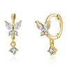 925 Sterling Silver Animal Diamond Pierced Screw Earrings