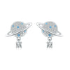 925 Sterling Silver Animal Zodiac Star Moon Earrings Electroplated Women's Fashion Jewelry