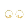 925 Sterling Silver Asymmetric Heart Shape Cat Cartoon Earrings Electroplated Women's Jewelry