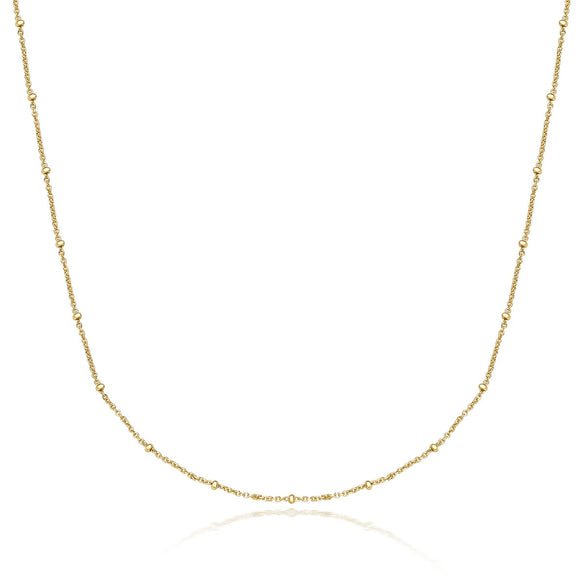 925 Sterling Silver Bead Chain Clavicle Necklace And Bracelet For Women Electroplated With Small Round Beads Niche Simple All Match Style
