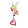 925 Sterling Silver Bead Positioning Butterfly Diy Jewelry Hanging Bracelet Accessories With Dripping Oil Design