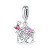 Sterling Silver Beads Diy Jewelry Accessories Bracelet Pendant With Dripping Oil Design For Boys And Girls