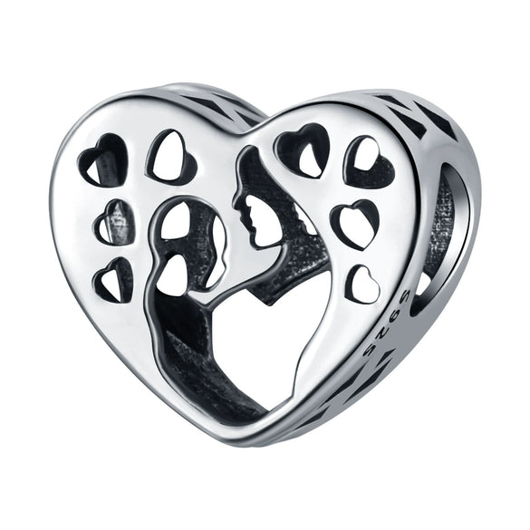 Sterling Silver Beads Diy Jewelry Accessories Bracelet Pendant With Dripping Oil Design For Boys And Girls