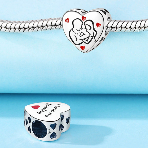 Sterling Silver Beads Diy Jewelry Accessories Bracelet Pendant With Dripping Oil Design For Boys And Girls