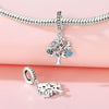 Sterling Silver Beads Diy Jewelry Accessories Bracelet Pendant With Dripping Oil Design For Boys And Girls