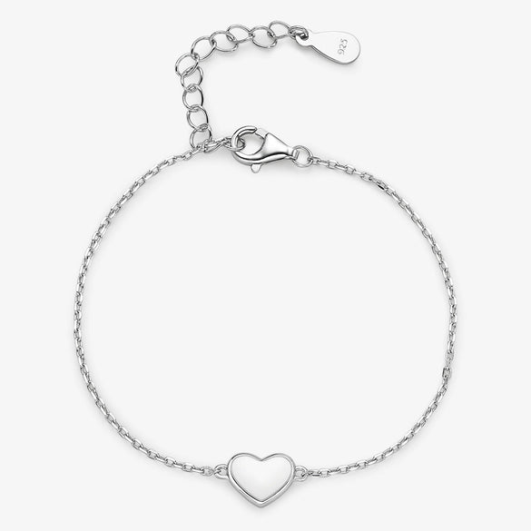 925 Sterling Silver Bracelet And Necklace With Love Heart Water Drop Bell Dripping Oil Pendant For Women
