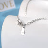 925 Sterling Silver Bracelet And Necklace With Love Heart Water Drop Bell Dripping Oil Pendant For Women