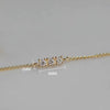 Sterling Silver 925 Bracelet Plated With 14K Gold Geometric Pattern Zircon Inlaid Diamond Design