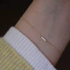 Sterling Silver 925 Bracelet Plated With 14K Gold Geometric Pattern Zircon Inlaid Diamond Design