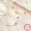 925 Sterling Silver Bracelet With Devil's Eye Inlaid Zircon And Cartoon Characters Design For Women