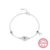 925 Sterling Silver Bracelet With Devil's Eye Inlaid Zircon And Cartoon Characters Design For Women