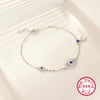 925 Sterling Silver Bracelet With Devil's Eye Inlaid Zircon And Cartoon Characters Design For Women