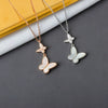 925 Sterling Silver Butterfly Pendant Necklace With Fritillaria Detail Electroplated Clavicle Chain Light Luxury Animal Style Jewelry For Women