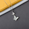 925 Sterling Silver Butterfly Pendant Necklace With Fritillaria Detail Electroplated Clavicle Chain Light Luxury Animal Style Jewelry For Women
