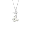 925 Sterling Silver Butterfly Pendant Necklace With Fritillaria Detail Electroplated Clavicle Chain Light Luxury Animal Style Jewelry For Women