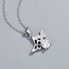 925 Sterling Silver Butterfly Pendant Necklace With Mixed Gem Inlay Electroplated Geometric Clavicle Chain For Women