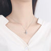 925 Sterling Silver Butterfly Pendant Necklace With Mixed Gem Inlay Electroplated Geometric Clavicle Chain For Women