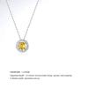 Sterling Silver Casual Hollow Out Inlay Round Zircon Pendant Necklace