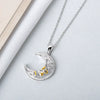 Sterling Silver Couple Necklaces With Planet Moon Pattern And Electroplating Design