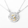 Sterling Silver Couple Necklaces With Planet Moon Pattern And Electroplating Design