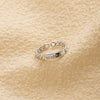 Sterling Silver Couple Ring With Electroplated Finish Simple Sun And Moon Design Adjustable Open Band