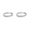 Sterling Silver Couple Ring With Electroplated Finish Simple Sun And Moon Design Adjustable Open Band